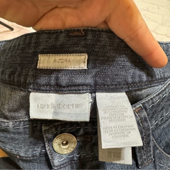 LIZ CLAIBORNE JEANS “AUDRA” bootcut fit women’s dark wash denim pants Sz 12 EUC - Picture 2 of 16